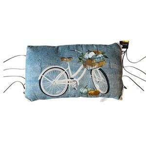 NWT Tommy Bahama Blue and White Down Alternate Throw Pillow Measures 24x14